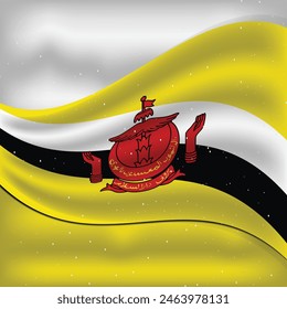 Plantilla de diseño de Vector de bandera de Brunei