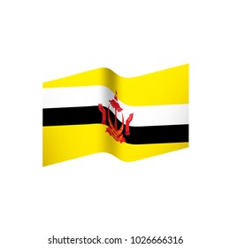 Brunei flag, vector illustration on a white background