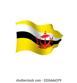Brunei flag, vector illustration on a white background