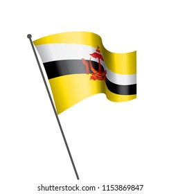 Brunei flag, vector illustration on a white background