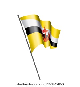 Brunei flag, vector illustration on a white background
