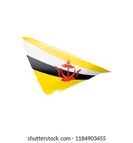 Brunei flag, vector illustration on a white background.