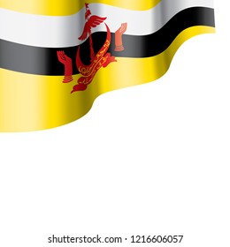 Brunei flag, vector illustration on a white background