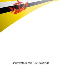 Brunei flag, vector illustration on a white background