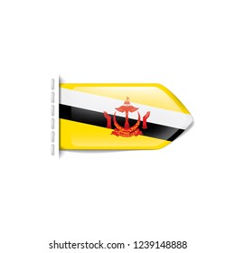Brunei flag, vector illustration on a white background
