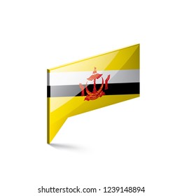 Brunei flag, vector illustration on a white background