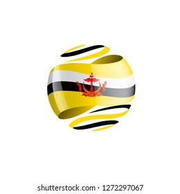 Brunei flag, vector illustration on a white background