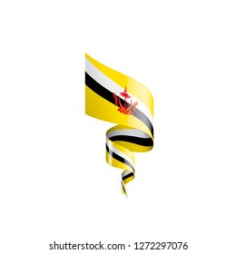 Brunei flag, vector illustration on a white background