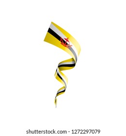 Brunei flag, vector illustration on a white background