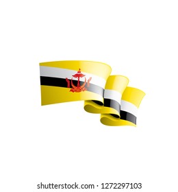 Brunei flag, vector illustration on a white background