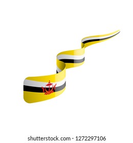 Brunei flag, vector illustration on a white background