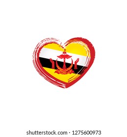 Brunei flag, vector illustration on a white background