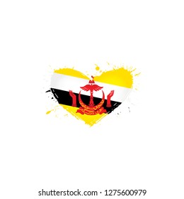 Brunei flag, vector illustration on a white background