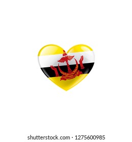 Brunei flag, vector illustration on a white background