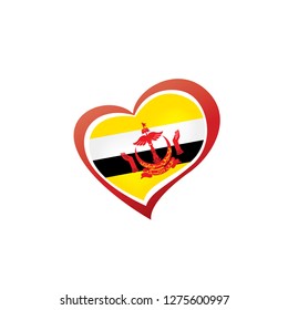 Brunei flag, vector illustration on a white background