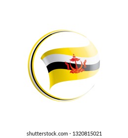 Brunei flag, vector illustration on a white background