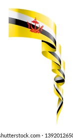 Brunei flag, vector illustration on a white background