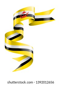 Brunei flag, vector illustration on a white background