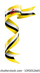 Brunei flag, vector illustration on a white background