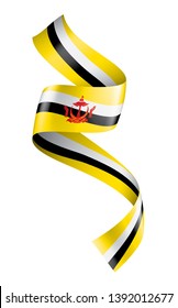Brunei flag, vector illustration on a white background