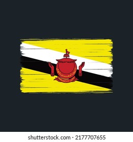Brunei Flag Vector. National Flag