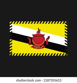 Brunei Flag Vector. National Flag