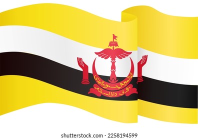 Bandera de Brunéi aislada en png o fondo transparente