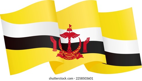 Bandera de Brunéi aislada en png o fondo transparente