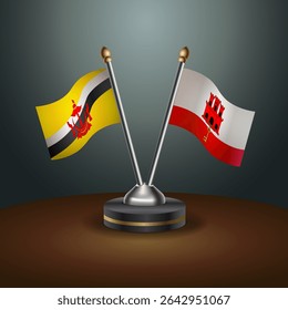 Tabela de Brunei e Gibraltar sinaliza relação com fundo de gradiente