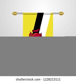 Brunei hanging Flag