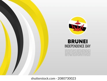 Brunei independence day background banner poster for celebration on February 23 rd.