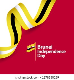 Brunei Independence Day Vector Template Design Illustration