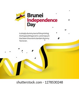 Brunei Independence Day Vector Template Design Illustration