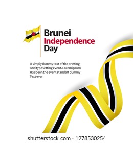 Brunei Independence Day Vector Template Design Illustration
