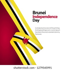 Brunei Independence Day Vector Template Design Illustration