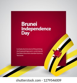 Brunei Independence Day Vector Template Design Illustration