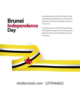 Brunei Independence Day Vector Template Design Illustration