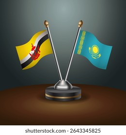 Tabela de Brunei e Cazaquistão sinaliza relação com plano de fundo gradiente