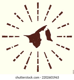 Brunei Logo. Grunge sunburst poster with map of the country. Shape of Brunei filled with hex digits with sunburst rays around. Beautiful vector illustration.