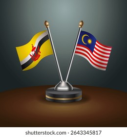 Tabela de Brunei e Malásia sinaliza relação com plano de fundo gradiente