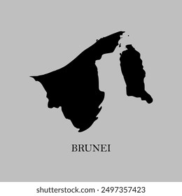 Brunei map. Abstract design, vector illustration	