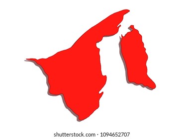 Brunei Map Geo Wallpaper 