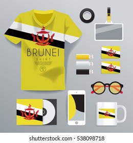 Brunei : National Corporate Products : Vector Illustration