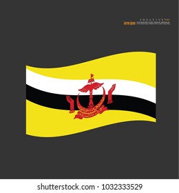 Brunei national flag background texture.vector illustration.