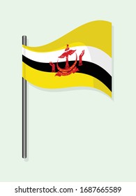 Brunei national flag simple vector design