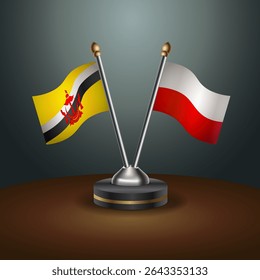 Tabela de Brunei e Polônia sinaliza relação com plano de fundo gradiente