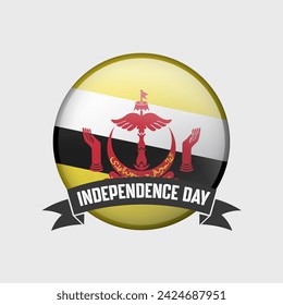 Brunei Round Independence Day Badge