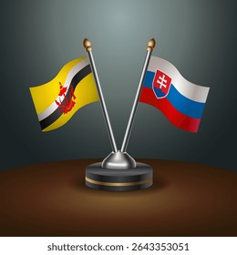 Tabela de Brunei e Eslováquia sinaliza relação com plano de fundo gradiente