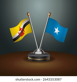 Tabela de Brunei e Somália sinaliza relação com plano de fundo gradiente