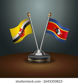 Tabela de Brunei e Suazilândia sinaliza relação com plano de fundo gradiente
